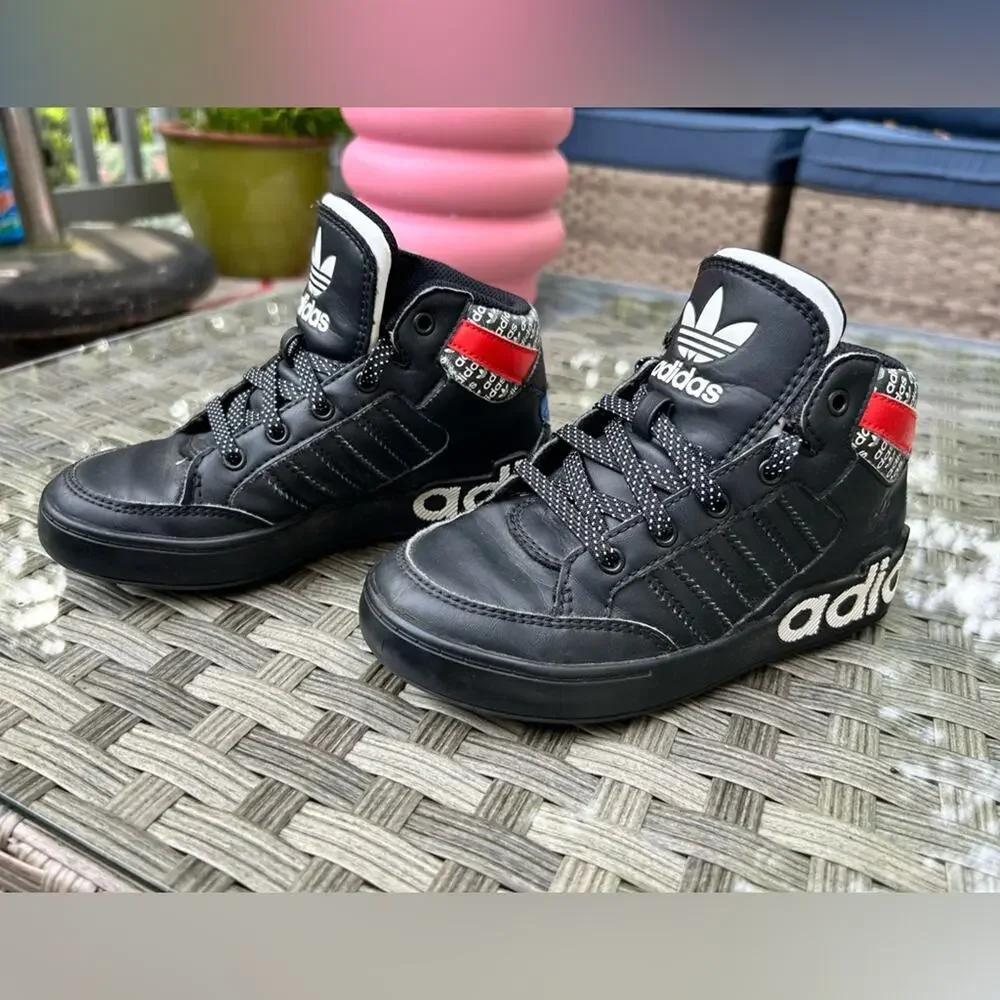 Adidas Retro Trefoil Style Kids High Top Sneakers Size 11K - Picture 8 of 9